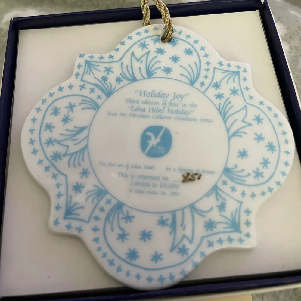Edna Hibel Christmas Ornament - Picture 3 of 3